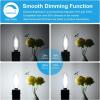 image12Pack Dimmable E12 LED Candelabra Bulbs 60W Equivalent 2700K Soft Warm White 600 Lumens B11 Candle Base 6W C35 LED Filament Vintage Light Bulbs Clear Glass for Chandelier Ceiling Fan High CRI 905000k Daylight White