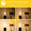 image12Pack Dimmable E12 LED Candelabra Bulbs 60W Equivalent 2700K Soft Warm White 600 Lumens B11 Candle Base 6W C35 LED Filament Vintage Light Bulbs Clear Glass for Chandelier Ceiling Fan High CRI 902700k Warm White