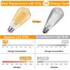 image12Packs ST64 Large Vintage LED Edison Bulbs 60W Equivalent 7W 800Lumens Dimmable Antique LED Filament 2700K Warm White E26 Medium Base Light Bulbs High Brightness Clear Glass for Bedroom OfficeSoft Warm Whiteamber