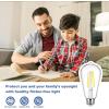 image12Packs ST64 Large Vintage LED Edison Bulbs 60W Equivalent 7W 800Lumens Dimmable Antique LED Filament 2700K Warm White E26 Medium Base Light Bulbs High Brightness Clear Glass for Bedroom OfficeDaylight White