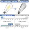 image12Packs ST64 Large Vintage LED Edison Bulbs 60W Equivalent 7W 800Lumens Dimmable Antique LED Filament 2700K Warm White E26 Medium Base Light Bulbs High Brightness Clear Glass for Bedroom OfficeDaylight White