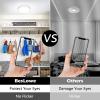 image2Pack 150W Equivalent LED Flush Mount Ceiling Light Fixture 85in Modern Dimmable 18W 1260LM Adjustable 3 Color Temperatures 3000K 4000K 5000K Round Close to Ceiling Light for Kitchen Hallway WhiteWhite