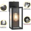 image2Pack Dusk to Dawn Outdoor Wall Light Fixtures with 2 LED Bulbs Exterior Wall Mount Lanterns Waterproof Wall Sconces in Matte Black AntiRust Wall Lamps with Clear Glass for Doorway Porch Garage1535 x 1319 x 701in