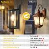 image2Pack Dusk to Dawn Outdoor Wall Light Fixtures with 2 LED Bulbs Exterior Wall Mount Lanterns Waterproof Wall Sconces in Matte Black AntiRust Wall Lamps with Clear Glass for Doorway Porch Garage1535 x 1319 x 701in