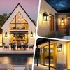 image2Pack Motion Sensor Outdoor Wall Lights Dusk to Dawn Porch Lights Outdoor Wall Sconces Lanterns Aluminum Exterior Lighting Fixtures 3 Lighting Modes Outside Lights for House Front Door Garage138 2Pack