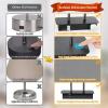 image3Way Dimmable Touch Control Table Lamp with 2 USB Ports and AC Power Outlet Modern Bedside Nightstand Lamp Fabric Shade and Metal Base for Guestroom Bedroom Living Room LED Bulb Included Warm WhiteGray