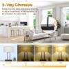 image3Way Dimmable Touch Control Table Lamp with 2 USB Ports and AC Power Outlet Modern Bedside Nightstand Lamp Fabric Shade and Metal Base for Guestroom Bedroom Living Room LED Bulb Included Warm WhiteCream
