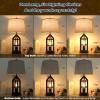 imageBesLowe 2Light Farmhouse Rustic Touch Table Lamps Grey 3Way Dimmable Bedside Lamps with 2 USB Ports for Bedroom End Table Lamps for Living Room with Gray Shades 4 LED Bulbs Included Set of 2Rustic