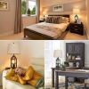 imageBesLowe 2Light Farmhouse Rustic Touch Table Lamps Grey 3Way Dimmable Bedside Lamps with 2 USB Ports for Bedroom End Table Lamps for Living Room with Gray Shades 4 LED Bulbs Included Set of 2Vintage