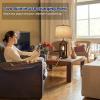 imageBesLowe 2Light Farmhouse Rustic Touch Table Lamps Grey 3Way Dimmable Bedside Lamps with 2 USB Ports for Bedroom End Table Lamps for Living Room with Gray Shades 4 LED Bulbs Included Set of 2Rustic