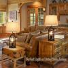 imageBesLowe 2Light Farmhouse Rustic Touch Table Lamps Grey 3Way Dimmable Bedside Lamps with 2 USB Ports for Bedroom End Table Lamps for Living Room with Gray Shades 4 LED Bulbs Included Set of 2Vintage