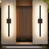 imageBesLowe 2Pack 3175inch Long Outdoor Wall Lights Modern LED Exterior Lighting Fixtures Wall Mount Waterproof Porch Lights Outdoor Wall Sconces Black Outside Lights for House Front Door Garage3175in