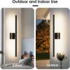 imageBesLowe 2Pack 3175inch Long Outdoor Wall Lights Modern LED Exterior Lighting Fixtures Wall Mount Waterproof Porch Lights Outdoor Wall Sconces Black Outside Lights for House Front Door Garage3175in
