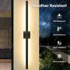 imageBesLowe 2Pack 3175inch Long Outdoor Wall Lights Modern LED Exterior Lighting Fixtures Wall Mount Waterproof Porch Lights Outdoor Wall Sconces Black Outside Lights for House Front Door Garage4688in