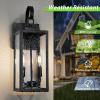imageBesLowe 2Pack Outdoor Wall Light Fixtures Exterior Lighting Fixtures Wall Mount Waterproof Porch Lights Outdoor Wall Sconces Lanterns Modern Outside Lights for House Front Door Garage BronzeMatte Black