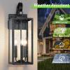 imageBesLowe 2Pack Outdoor Wall Light Fixtures Exterior Lighting Fixtures Wall Mount Waterproof Porch Lights Outdoor Wall Sconces Lanterns Modern Outside Lights for House Front Door Garage BronzeMatte Black