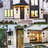 imageBesLowe 2Pack Outdoor Wall Light Fixtures Exterior Lighting Fixtures Wall Mount Waterproof Porch Lights Outdoor Wall Sconces Lanterns Modern Outside Lights for House Front Door Garage BronzeMatte Black