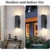 imageBesLowe 2Pack Outdoor Wall Lights LED Up and Down Lights Outdoor Modern Wall Sconces Porch Light Black Exterior Lighting Fixtures Wall Mount Outside Lights for House Front Door Garage 3000K4