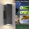imageBesLowe 2Pack Outdoor Wall Lights LED Up and Down Lights Outdoor Modern Wall Sconces Porch Light Black Exterior Lighting Fixtures Wall Mount Outside Lights for House Front Door Garage 3000K4
