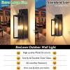imageBesLowe 2Pack Porch Lights Outdoor with UL Certified Outlet Modern Outdoor Wall Lights Exterior Lighting Fixtures Waterproof Exterior Wall Sconces Outside Lights for House Front Door Garage BlackBlack