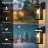 imageBesLowe 2Pack Porch Lights Outdoor with UL Certified Outlet Modern Outdoor Wall Lights Exterior Lighting Fixtures Waterproof Exterior Wall Sconces Outside Lights for House Front Door Garage BlackBlack