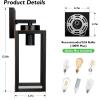 imageBesLowe 2Pack Porch Lights Outdoor with UL Certified Outlet Modern Outdoor Wall Lights Exterior Lighting Fixtures Waterproof Exterior Wall Sconces Outside Lights for House Front Door Garage BlackBronze