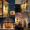 imageBesLowe 2Pack Porch Lights Outdoor with UL Certified Outlet Modern Outdoor Wall Lights Exterior Lighting Fixtures Waterproof Exterior Wall Sconces Outside Lights for House Front Door Garage BlackOilRubbed Bronze
