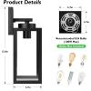 imageBesLowe 2Pack Porch Lights Outdoor with UL Certified Outlet Modern Outdoor Wall Lights Exterior Lighting Fixtures Waterproof Exterior Wall Sconces Outside Lights for House Front Door Garage BlackBlack