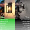 imageBesLowe 2Pack Porch Lights Outdoor with UL Certified Outlet Modern Outdoor Wall Lights Exterior Lighting Fixtures Waterproof Exterior Wall Sconces Outside Lights for House Front Door Garage BlackBlack