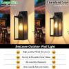 imageBesLowe 2Pack Porch Lights Outdoor with UL Certified Outlet Modern Outdoor Wall Lights Exterior Lighting Fixtures Waterproof Exterior Wall Sconces Outside Lights for House Front Door Garage BlackBlack