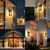 imageBesLowe 2Pack Porch Lights Outdoor with UL Certified Outlet Modern Outdoor Wall Lights Exterior Lighting Fixtures Waterproof Exterior Wall Sconces Outside Lights for House Front Door Garage BlackBlack