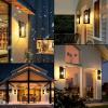 imageBesLowe 2Pack Porch Lights Outdoor with UL Certified Outlet Modern Outdoor Wall Lights Exterior Lighting Fixtures Waterproof Exterior Wall Sconces Outside Lights for House Front Door Garage BlackBlack
