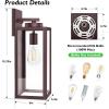 imageBesLowe 2Pack Porch Lights Outdoor with UL Certified Outlet Modern Outdoor Wall Lights Exterior Lighting Fixtures Waterproof Exterior Wall Sconces Outside Lights for House Front Door Garage BlackOilRubbed Bronze
