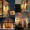 imageBesLowe 2Pack Porch Lights Outdoor with UL Certified Outlet Modern Outdoor Wall Lights Exterior Lighting Fixtures Waterproof Exterior Wall Sconces Outside Lights for House Front Door Garage BlackOilRubbed Bronze