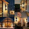 imageBesLowe 2Pack Porch Lights Outdoor with UL Certified Outlet Modern Outdoor Wall Lights Exterior Lighting Fixtures Waterproof Exterior Wall Sconces Outside Lights for House Front Door Garage BlackBlack
