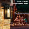 imageBesLowe 2Pack Porch Lights Outdoor with UL Certified Outlet Modern Outdoor Wall Lights Exterior Lighting Fixtures Waterproof Exterior Wall Sconces Outside Lights for House Front Door Garage BlackBlack