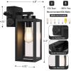 imageBesLowe 2Pack Porch Lights Outdoor with UL Certified Outlet Modern Outdoor Wall Lights Exterior Lighting Fixtures Waterproof Exterior Wall Sconces Outside Lights for House Front Door Garage BlackBlack