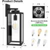 imageBesLowe 2Pack Porch Lights Outdoor with UL Certified Outlet Modern Outdoor Wall Lights Exterior Lighting Fixtures Waterproof Exterior Wall Sconces Outside Lights for House Front Door Garage BlackBlack