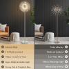 imageBesLowe 69 Crystal Floor Lamp for Living Room Modern Standing Lamp with 738PCS K9 Crystals Tall Lamp Pole Light for Bedroom Office Mid Century Silver Floor Lighting with 9 LED Bulbs ChromeSilver