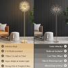 imageBesLowe 69 Crystal Floor Lamp for Living Room Modern Standing Lamp with 738PCS K9 Crystals Tall Lamp Pole Light for Bedroom Office Mid Century Silver Floor Lighting with 9 LED Bulbs ChromeGold