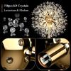 imageBesLowe 69 Crystal Floor Lamp for Living Room Modern Standing Lamp with 738PCS K9 Crystals Tall Lamp Pole Light for Bedroom Office Mid Century Silver Floor Lighting with 9 LED Bulbs ChromeGold
