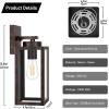 imageBesLowe Outdoor Wall Light Fixtures Exterior Waterproof Wall Lanterns Porch Sconces Lighting with E26 Sockets Modern White Outside Lights for House Patio Front Door Entryway 2PackDistressed Brown