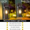 imageBesLowe Outdoor Wall Light Fixtures Exterior Waterproof Wall Lanterns Porch Sconces Lighting with E26 Sockets Modern White Outside Lights for House Patio Front Door Entryway 2PackDistressed Brown