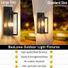 imageBesLowe Outdoor Wall Light Fixtures Exterior Waterproof Wall Lanterns Porch Sconces Lighting with E26 Sockets Modern White Outside Lights for House Patio Front Door Entryway 2PackBlack