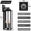 imageBesLowe Outdoor Wall Light Fixtures Exterior Waterproof Wall Lanterns Porch Sconces Lighting with E26 Sockets Modern White Outside Lights for House Patio Front Door Entryway 2PackBlack