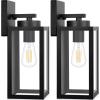 imageBesLowe Outdoor Wall Light Fixtures Exterior Waterproof Wall Lanterns Porch Sconces Lighting with E26 Sockets Modern White Outside Lights for House Patio Front Door Entryway 2PackBlack