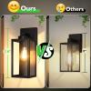 imageBesLowe Outdoor Wall Light Fixtures Exterior Waterproof Wall Lanterns Porch Sconces Lighting with E26 Sockets Modern White Outside Lights for House Patio Front Door Entryway 2PackBlack