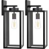 imageBesLowe Outdoor Wall Light Fixtures Exterior Waterproof Wall Lanterns Porch Sconces Lighting with E26 Sockets Modern White Outside Lights for House Patio Front Door Entryway 2PackBlack