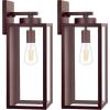 imageBesLowe Outdoor Wall Light Fixtures Exterior Waterproof Wall Lanterns Porch Sconces Lighting with E26 Sockets Modern White Outside Lights for House Patio Front Door Entryway 2PackOilRubbed Bronze