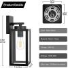 imageBesLowe Outdoor Wall Light Fixtures Exterior Waterproof Wall Lanterns Porch Sconces Lighting with E26 Sockets Modern White Outside Lights for House Patio Front Door Entryway 2PackBlack